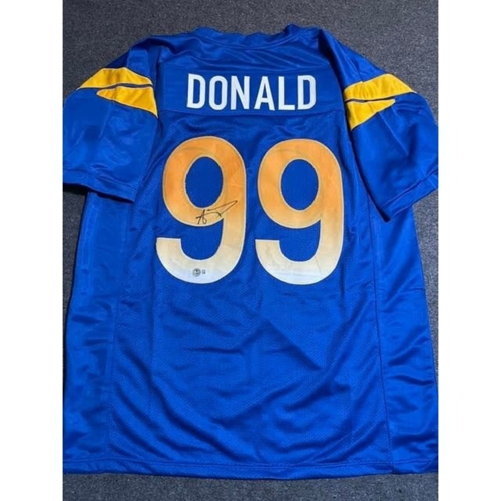 Aaron Donald #99 Los Angeles Rams Autographed "CUSTOM" Jersey Beckett COA